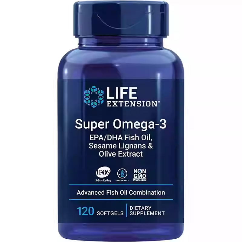 Life Extension Super Omega-3 EPA/DHA Fish Oil Heart and Brain Health
