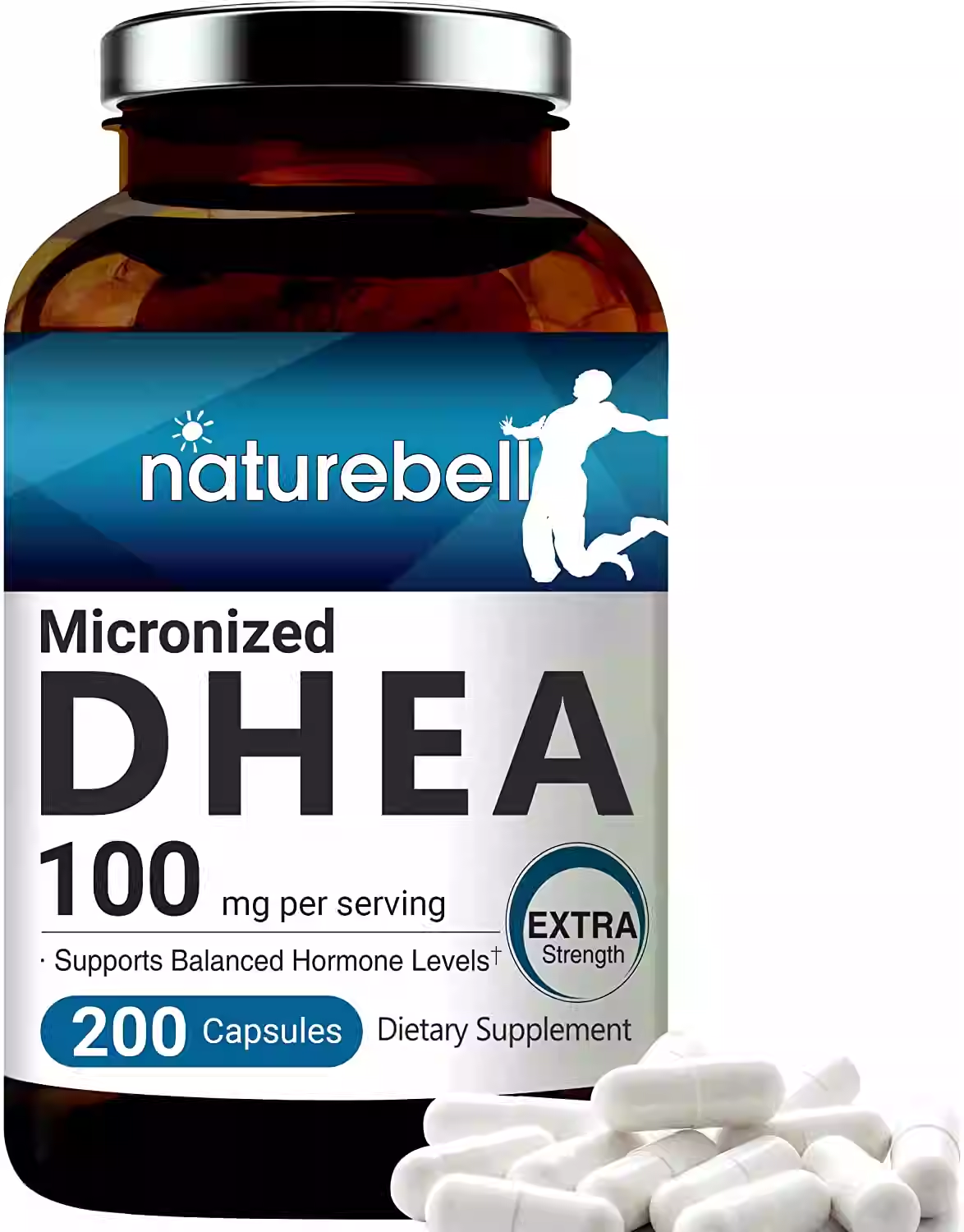 NatureBell Adult Micronized DHEA Strong Supplement Capsules 100mg*200 Pills