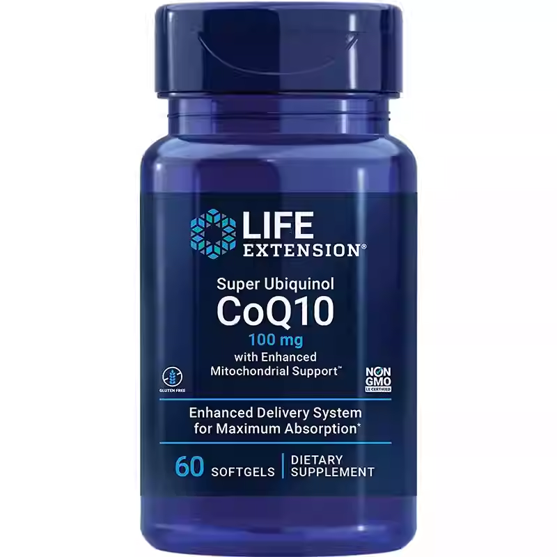 Life Extension CoQ10 100mg Ubiquinol Heart Health Supplement Capsules 60 Count