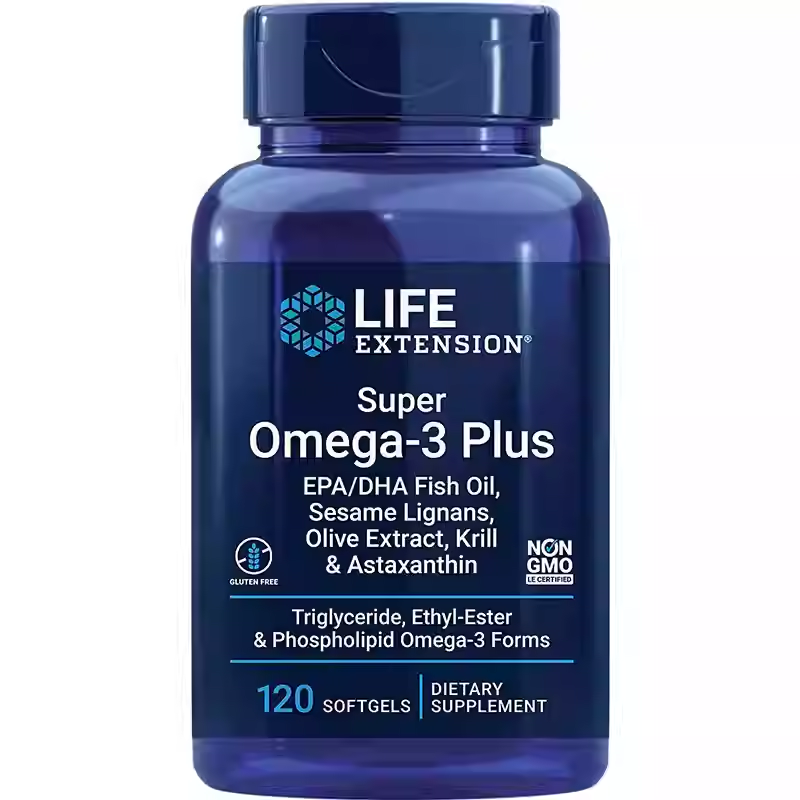 Life Extension Omega-3EPA/DHA Fish Oil Heart Brain Health 120ct