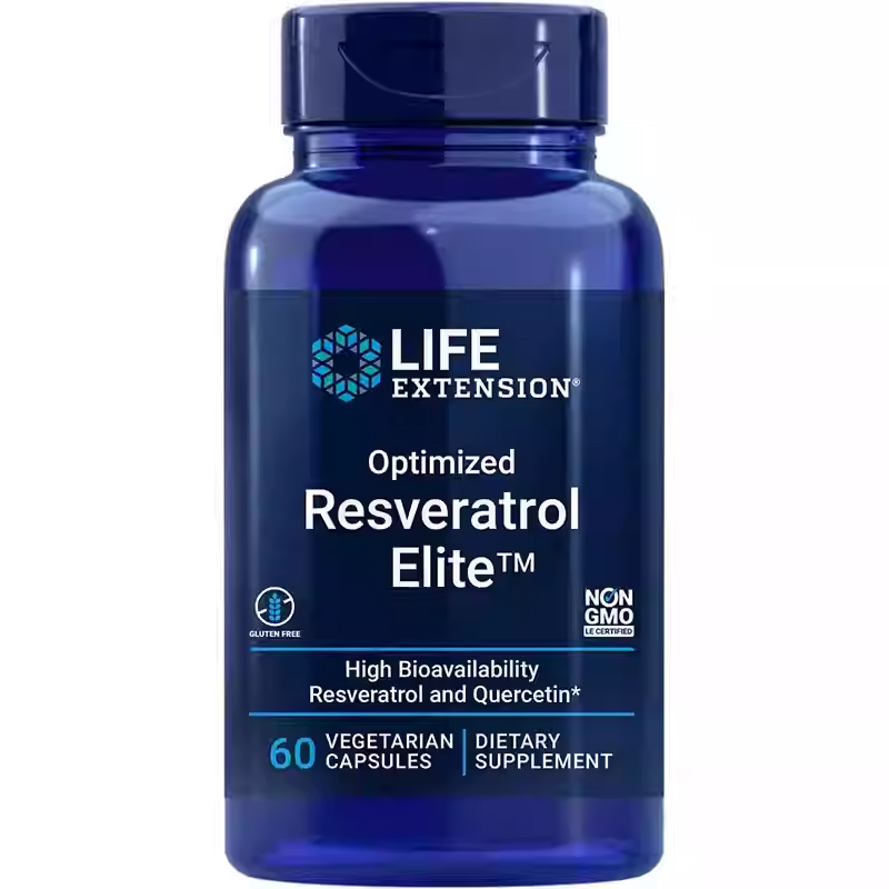 Life Extension Resveratrol with Quercetin Heart and Brain Health 60 Count