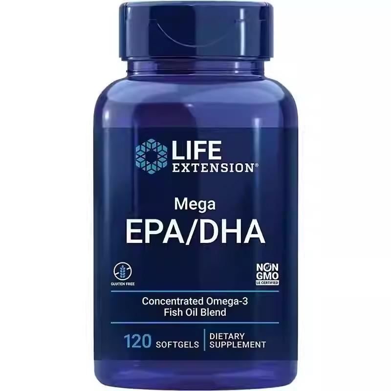Life Extension Mega EPA DHA Omega3 Fish Oil Heart Health 120ct