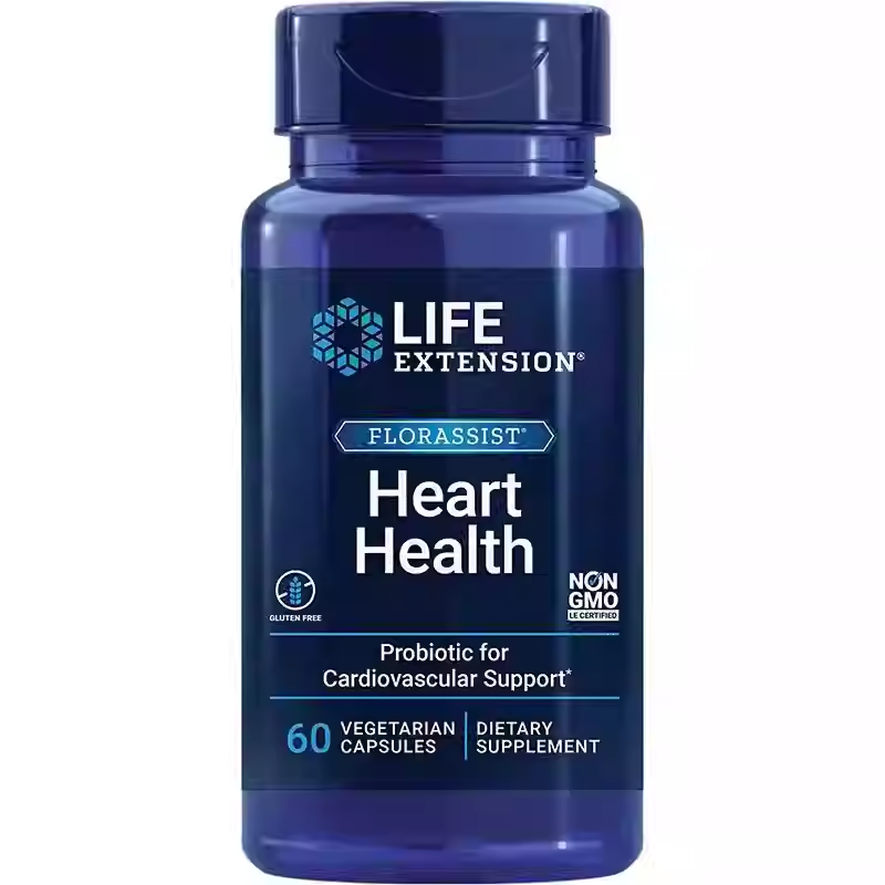 Life Extension FLORASSIST Heart Health Probiotic 25 Billion CFU 60 Count
