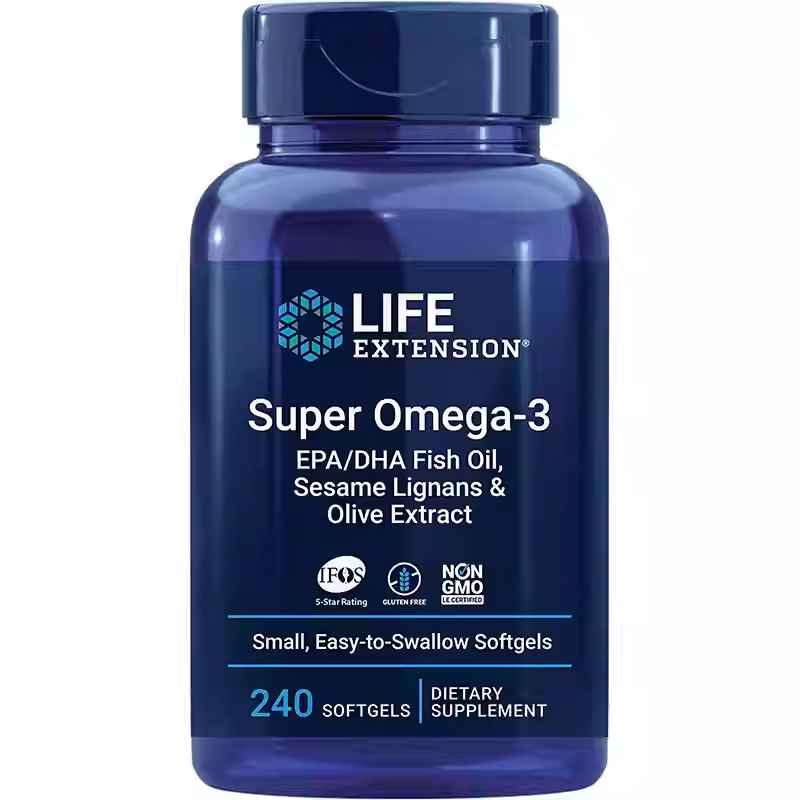 Life Extension Super Omega-3 Fish Oil Capsules 240 Count
