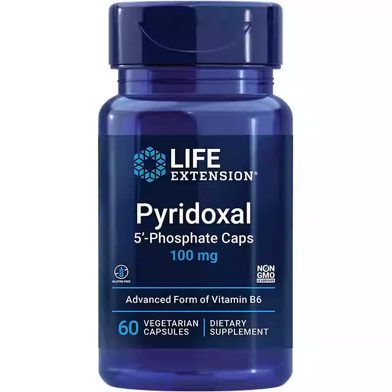 Life Extension Pyridoxal Vitamin B6 Phosphate Pyridoxal 100mg 60 tablets