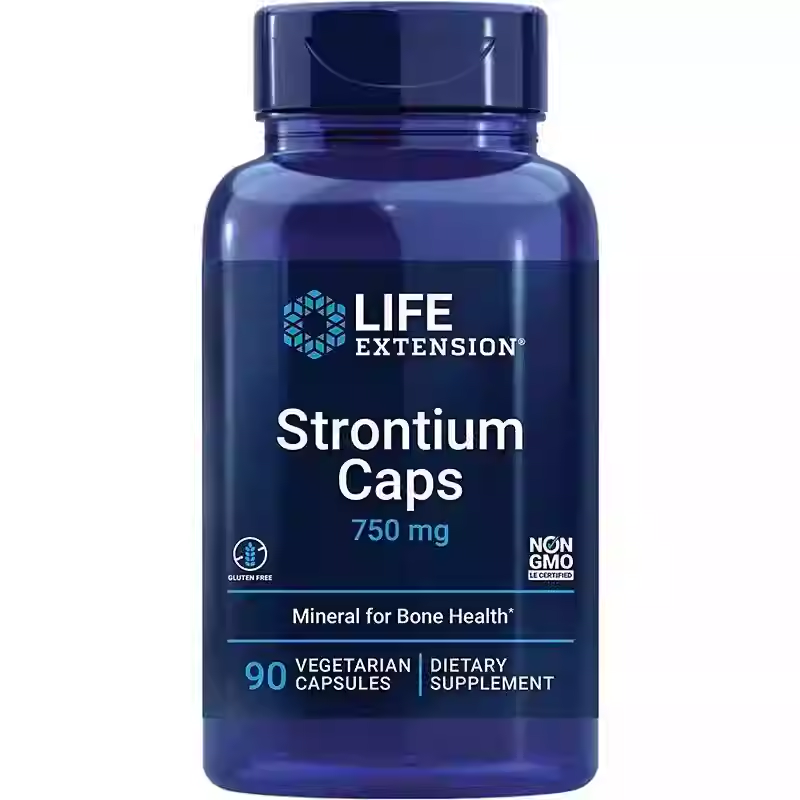 Life Extension Strontium Caps; 750mg of strontium for bone health; 90 capsules