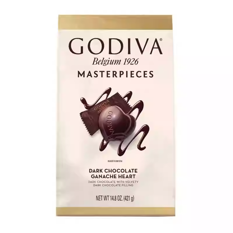 Godiva Classic Heart-Shaped Soft Center Dark Chocolate 421g