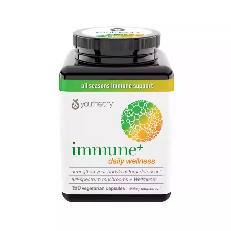 Youtheory Immune Daily Health VC Organic Mushroom VD Supplement 150 Pills