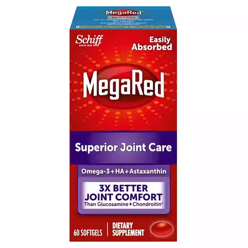 Schiff MegaRed Joint Care Joint Support with Glucosamine and Chondroitin; 60 Tablets