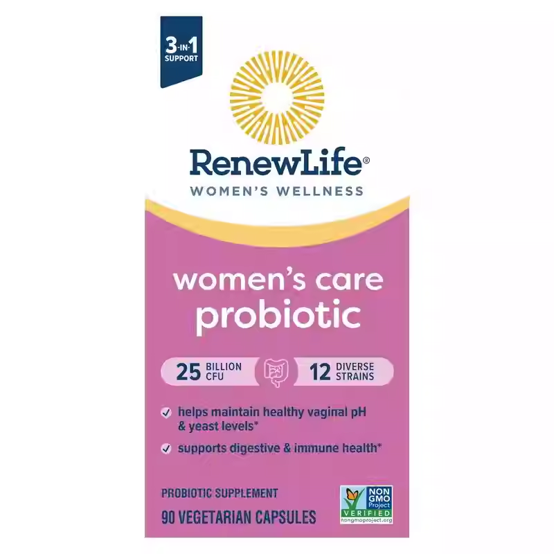 Renew Life Women's Probiotic 250 Billion CFU Immune Digestion Vaginal Health Capsules 90