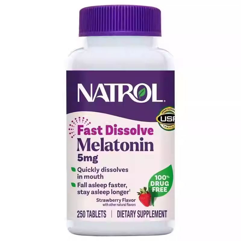 Natrol Melatonin sleep; strawberry flavor 5mg 250 tablets