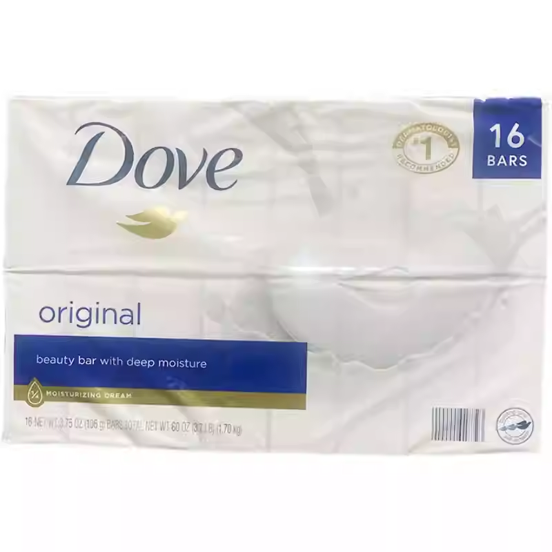 Dove original soap for face wash soap for cleaning face soap block family pack 106g*16 pieces
