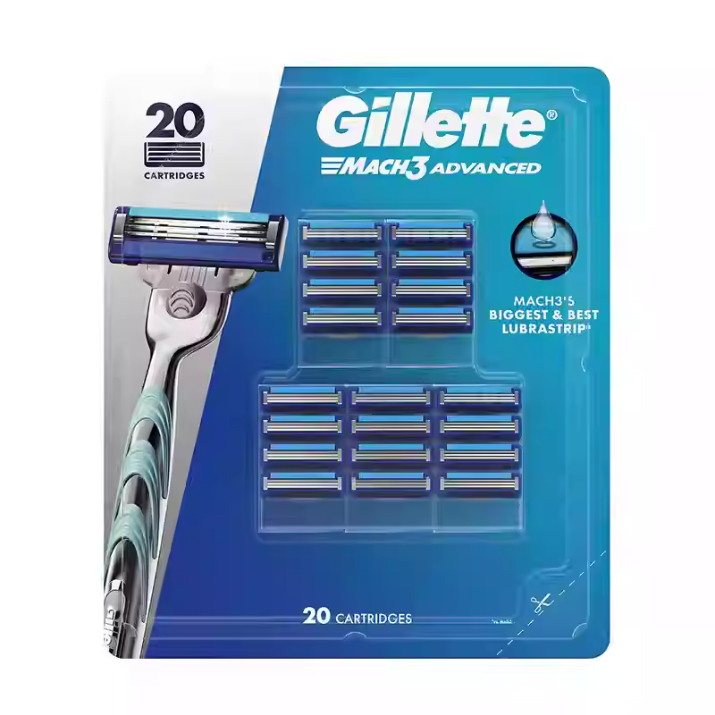 Gillette/Gillette U.S. Direct Mail Mach 3 Razor Blades Only Heads 20 Blades