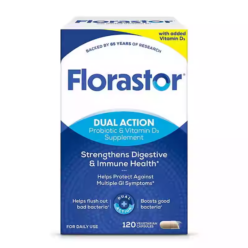 Florastor B.boulardii 500mg   Vitamin D3 Probiotic Capsules 120ct