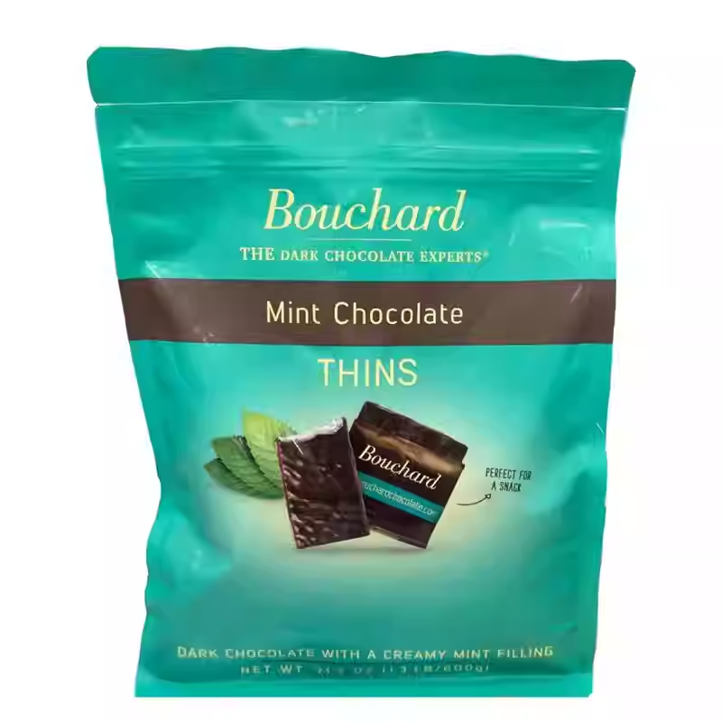 Bouchard Mint Dark Chocolate Thin Slices 600g Individually Wrapped