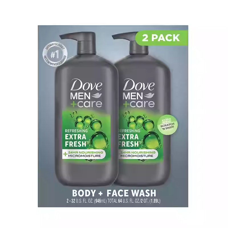 Dove Men Care Refreshing Wash & Shower 2 in 1 Cleansing & Moisturizing Body Wash 946ml* bottles
