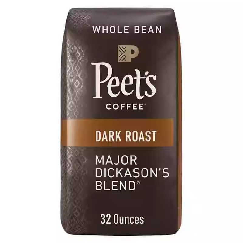 Peet's coffee beans, dark roast, organic French roast, 907g, sugar-free