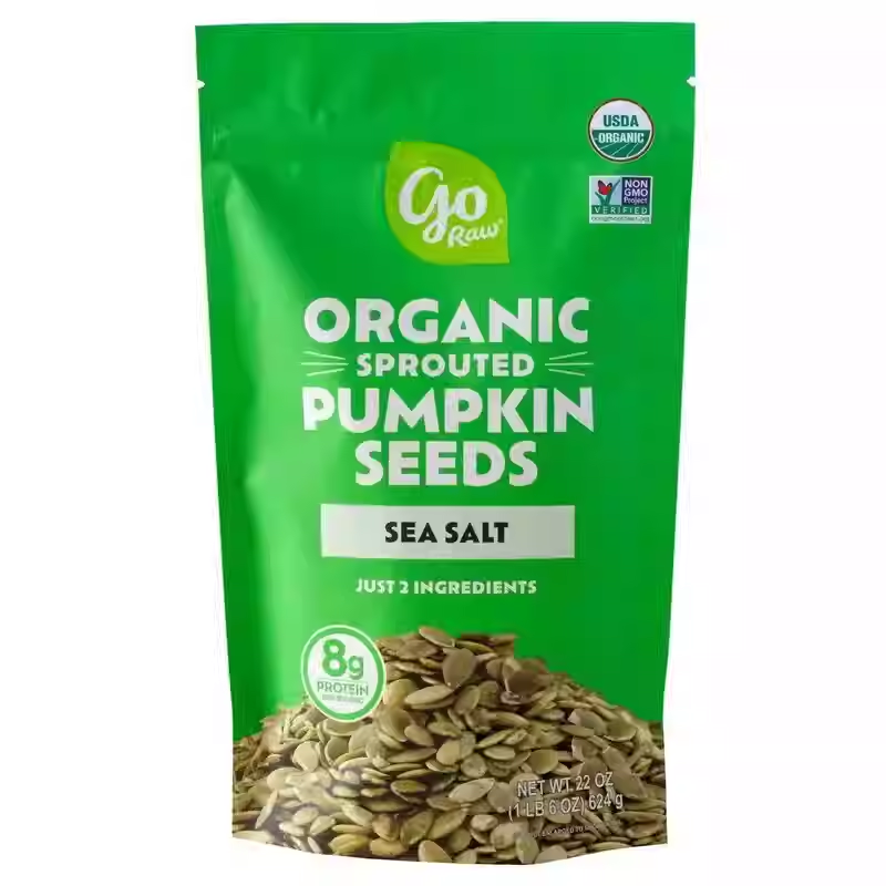 Go Raw Pumpkin Seeds organic sea salt pumpkin seeds kernels shelled pumpkin seeds 624g