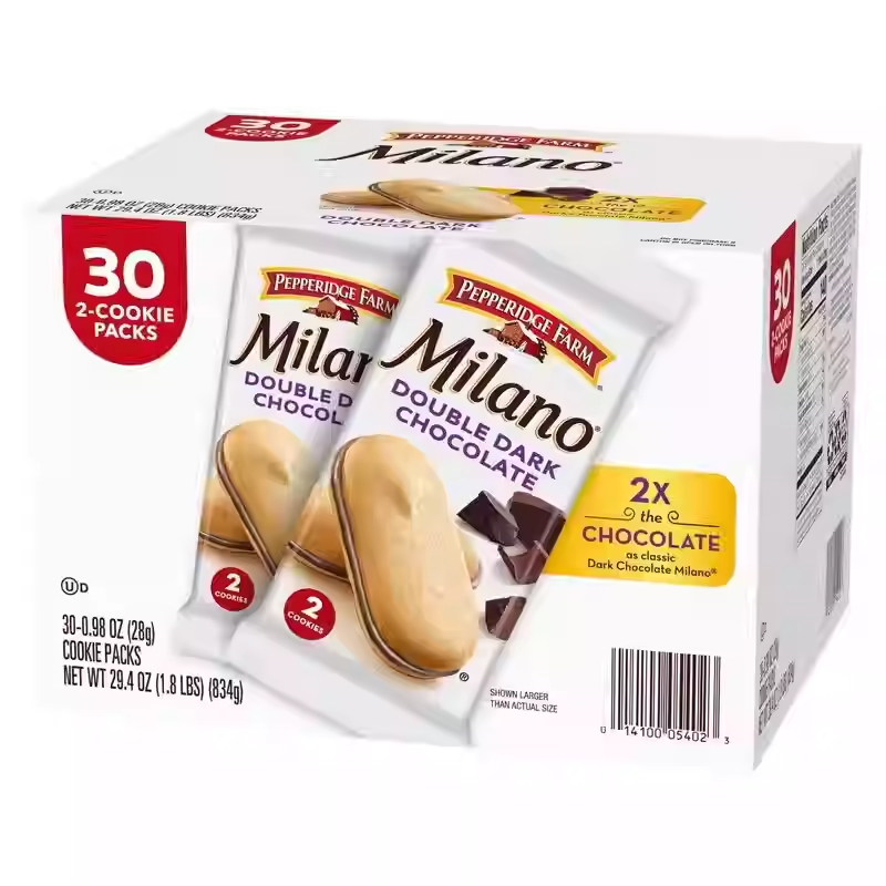 Milano Cookies Extraordinary Farmhouse Black Chocolate Chip Cookies 30 Packets 834g