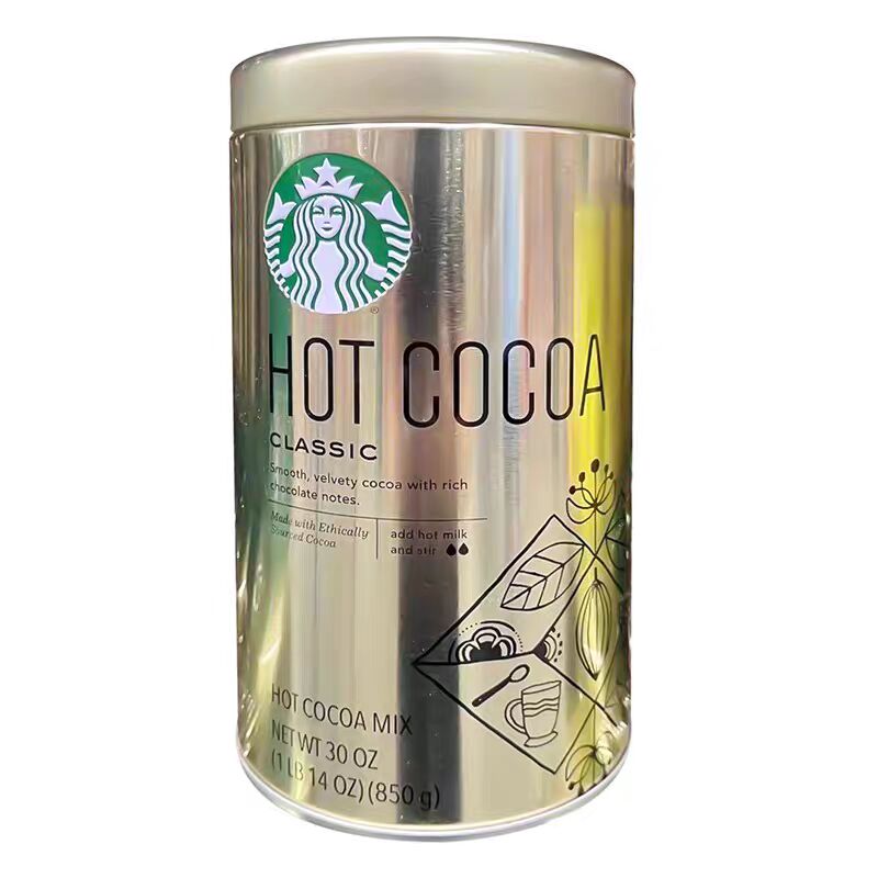 Starbucks Classic Hot Cocoa Chocolate Powder for Quick Dissolution and Drinking 850g