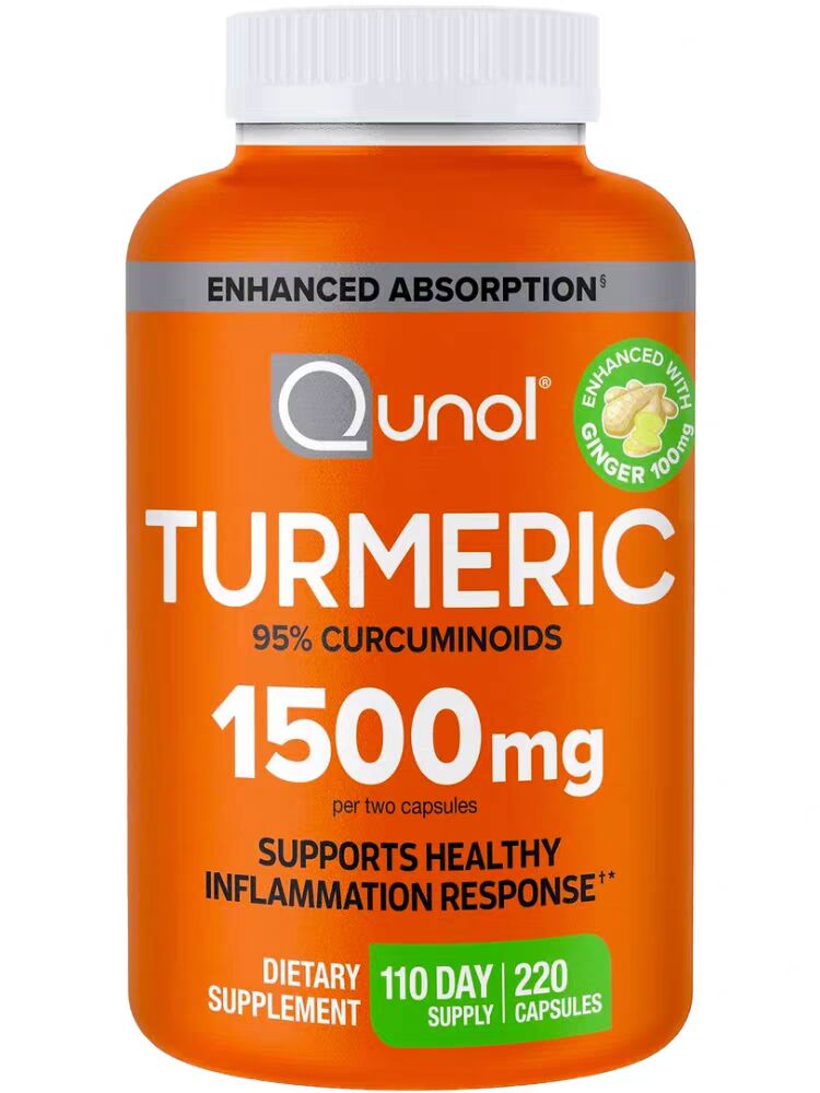 Qunol Turmeric Curcumin 1500mg High Concentration Plant Extract Protect*Liver Health 220 P