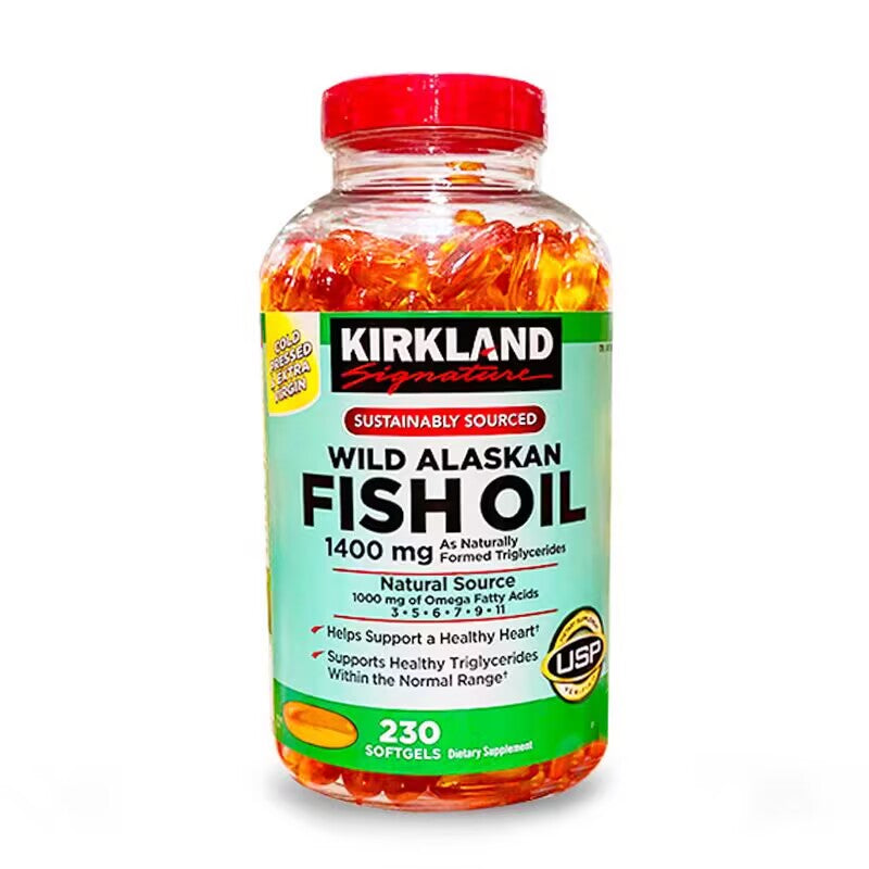 Kirkland Alaskan Wild Fish Oil Softgel 1400mg 230 capsules