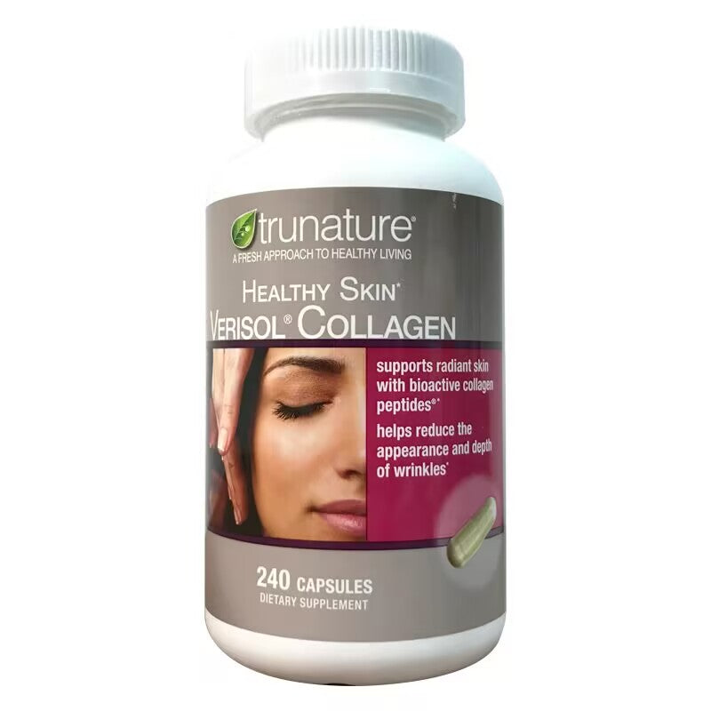 Trunature Natural Health Hair Skin Collagen Capsules 240 Pills