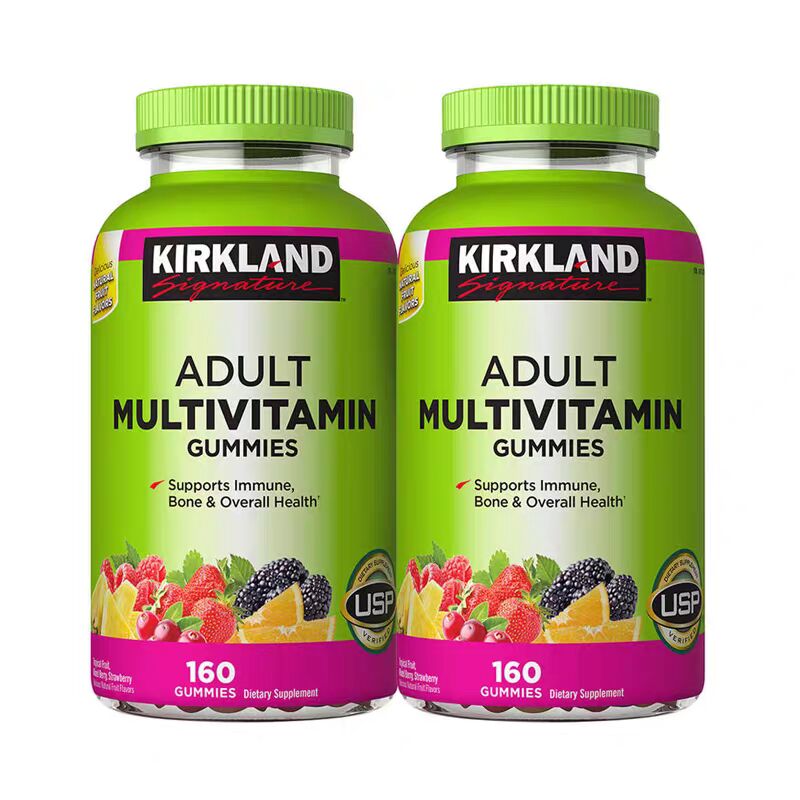 Kirkland Adult Multi Vitamin Gummy 160 Count*2 Bottles Fruit Flavor