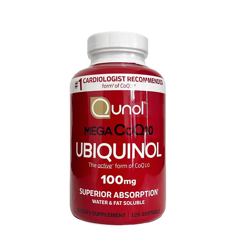Qunol Water-Soluble Liposoluble CoQ10 Soft Capsules 100mg*120 Heart Health
