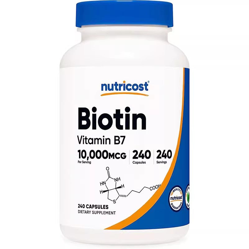 Nutricost Biotin Biotin Capsules for Hair, Nail, Skin Health 10000mcg 240 P