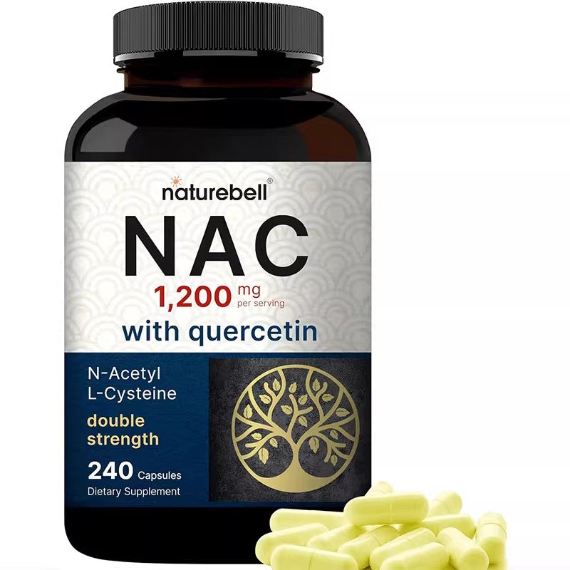 NatureBell Double Strength NAC Capsules with Quercetin 1200mg Per Serving 240 Count