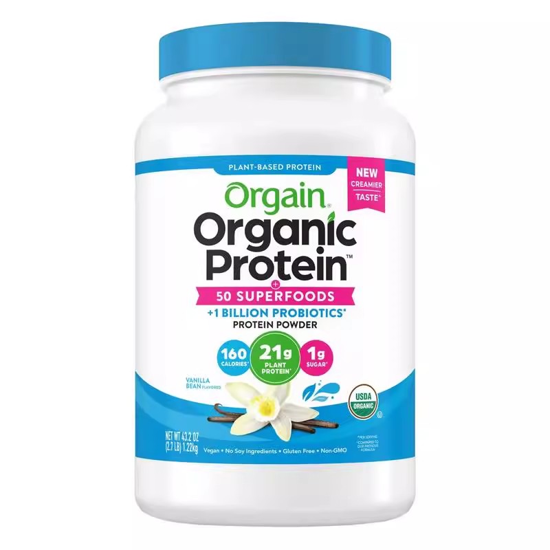 Orgain Organic Plant Based Protein Powder Vegan Fitness Protein Powder 1220g Vanilla Flavor