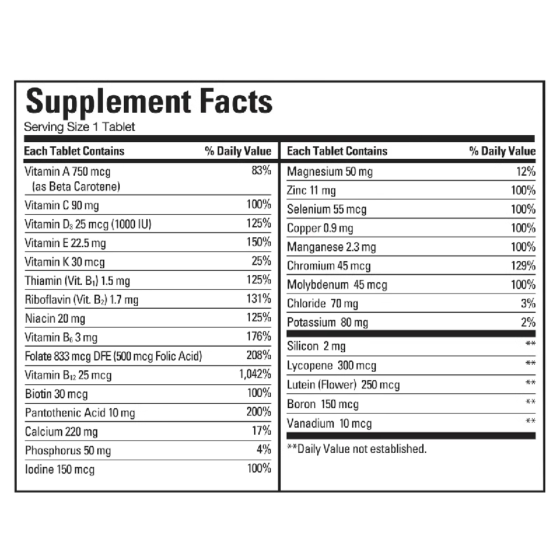 Kirkland Mature Multi; Multivitamin for 50 ; 400 tablets