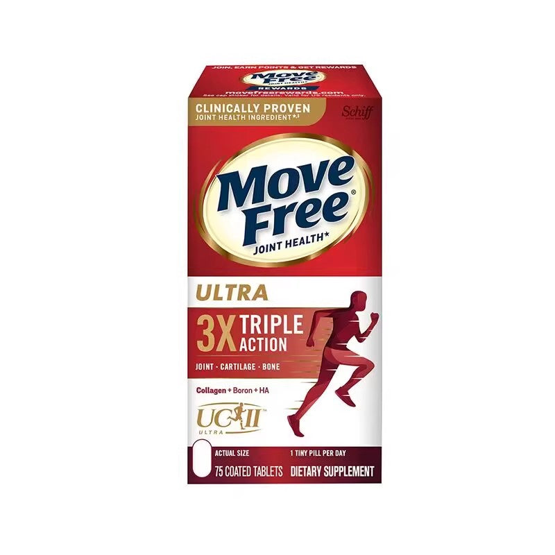 Schiff Move Free Ultra Bone Collagen White Bottle Vitamin C 75 tablets