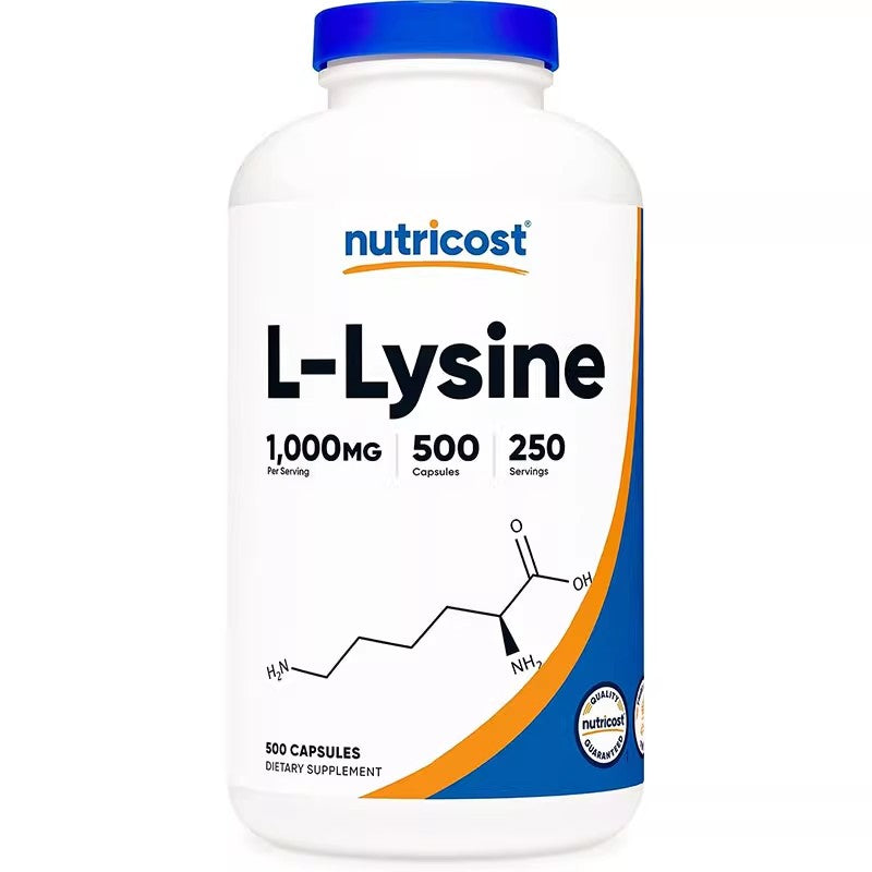 Nutricost L-Lysine Lysine 500mg 500 tablets to promote growth and health