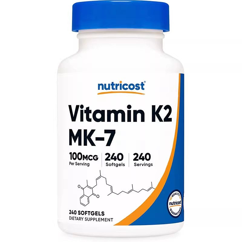 Nutricost Vitamin K2 MK-7 Softgels Joint Bone Health 100 mcg 240 Count