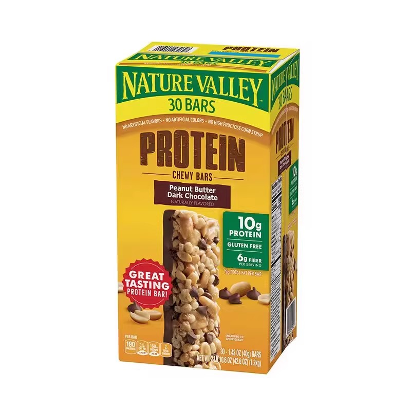 Nature Valley Peanut Butter Dark Chocolate Protein Bar Energy Bar 1.2kg 30 bars