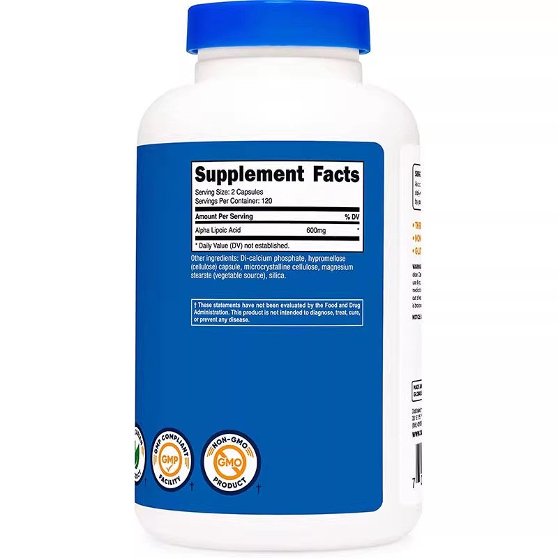 Nutricost Alpha Lipoic Acid sulfur-containing acid capsules 240 capsules