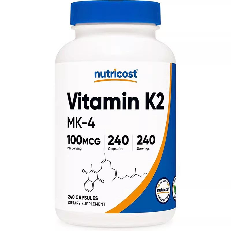 Nutricost Vitamin K2 100mcg MK-4 Bone Health Capsules 240 Pills