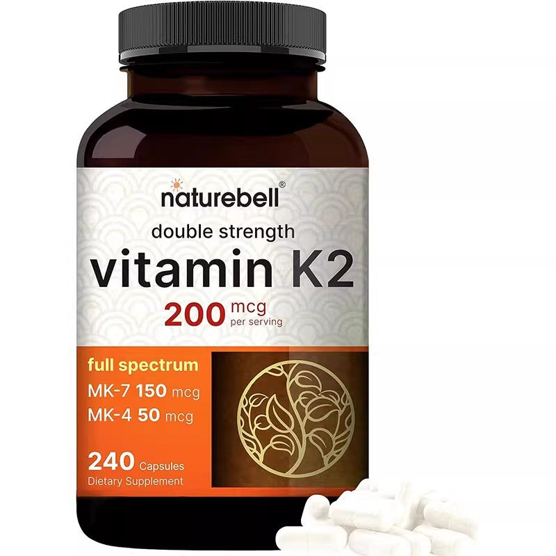 NatureBell Full Spectrum Vitamin K2 with MK-7 MK-4 Bone Joint 200mcg 240 Pills