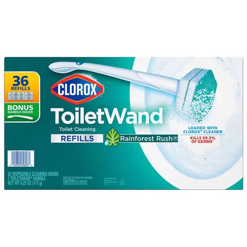 Clorox Toilet Brush Refills, 36 Count   1 Handle, Disposable, Sanitizes