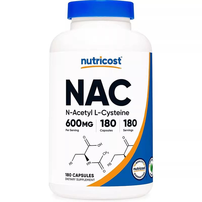 Nutricost NAC N-Acetyl L-Cysteine 600mg Capsules 180ct Kang Oxid