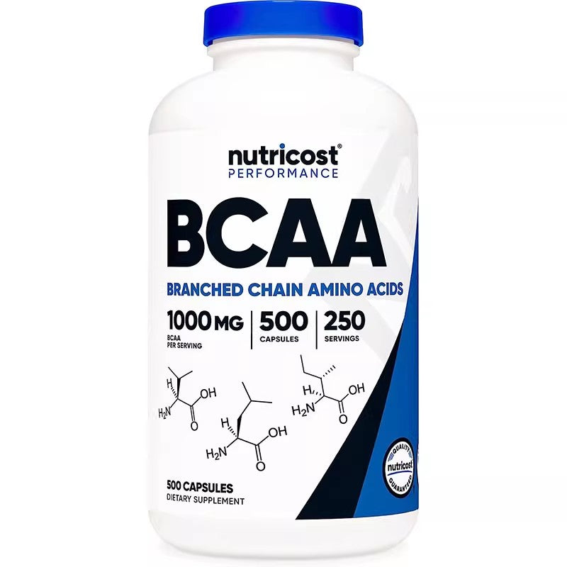 Nutricost BCAA Branched Chain Amino Acids L-Isoleucine L-Valine Capsules 500
