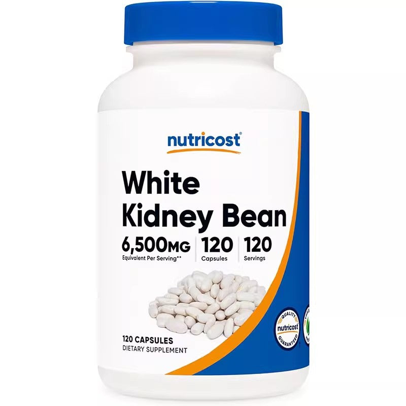 Nutricost White Kidney Bean Extract 650mg Capsules Carbohydrate Starch Blocker Supplement 120 P