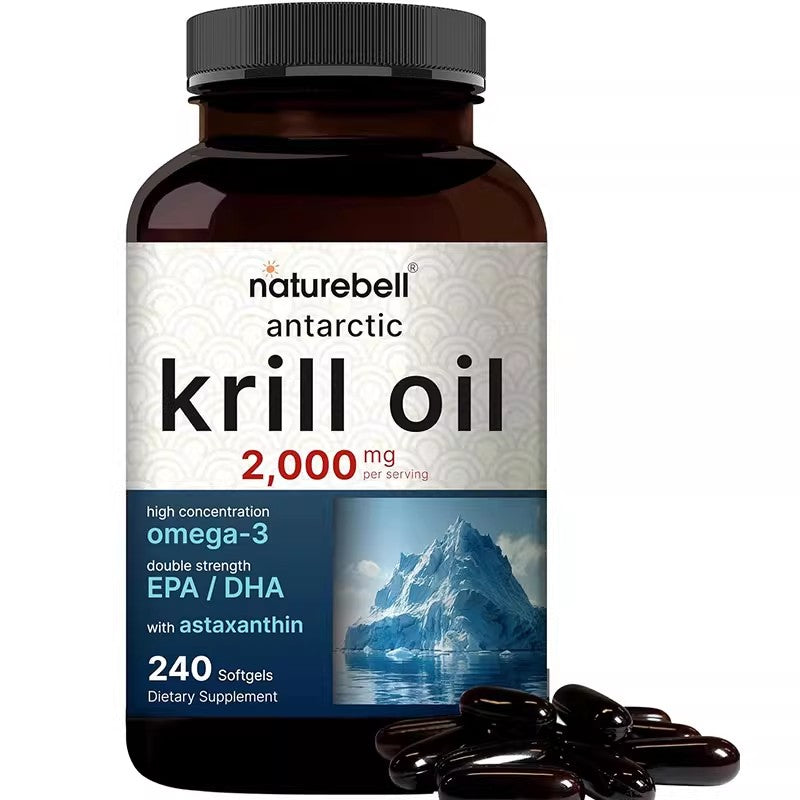 NatureBell Antarctic Krill Oil with Omega-3/EPA/DHA Fish Oil Capsules 240 Pills
