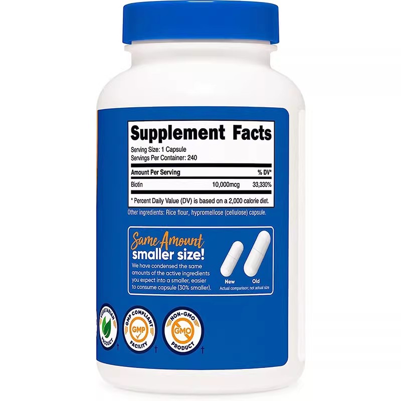 Nutricost Biotin Biotin Capsules for Hair, Nail, Skin Health 10000mcg 240 P