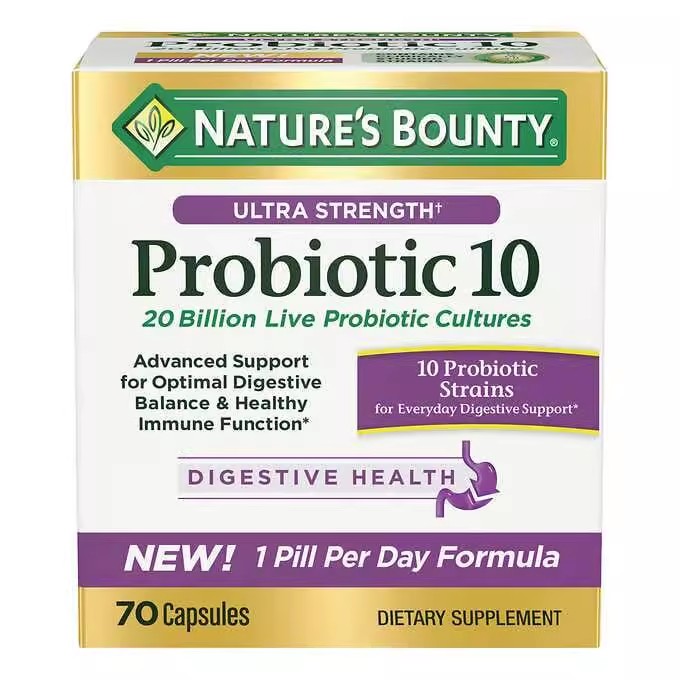 Nature's Bounty Adult Probiotic Gummy Supplements for Digestive Health, 70 Count