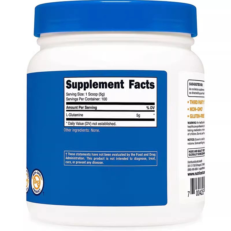 Nutricost L-Glutamine L-Glutamine Powder 500g Metabolic Muscle Health