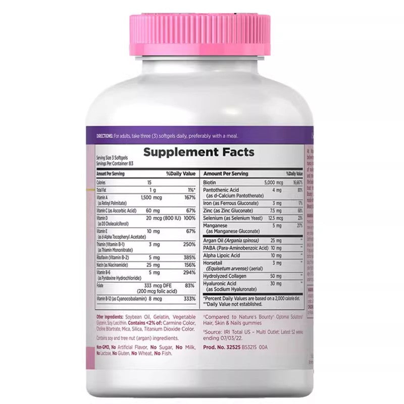 Nature's Bounty Natural's Bounty Collagen Protein Biotin Capsules 250 Pills