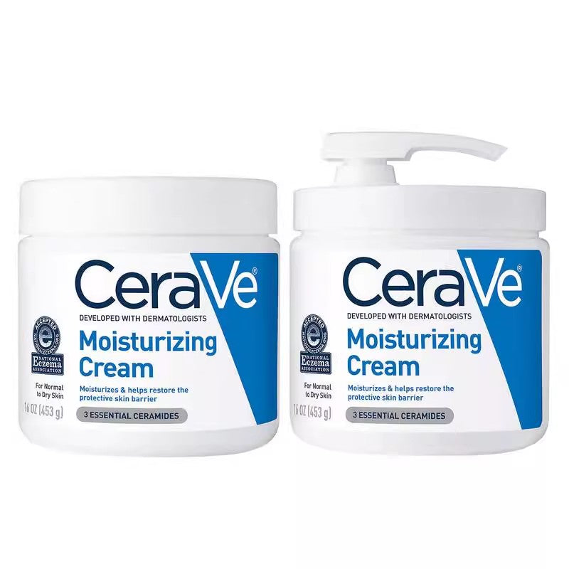 Cerave Moisturizing Cream 24-Hour Hydrating Repair Body Lotion with Pump Head 453g*2